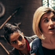 Mandip Gil and Jodie Whittaker look around a corner as Yaz and the 13th Doctor.